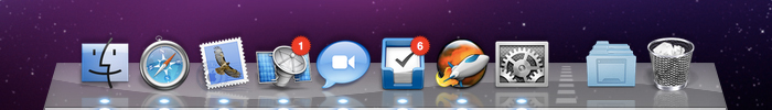 Screenshot: Minimized to application