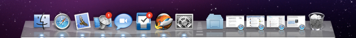 Screenshot: Minimized to Dock
